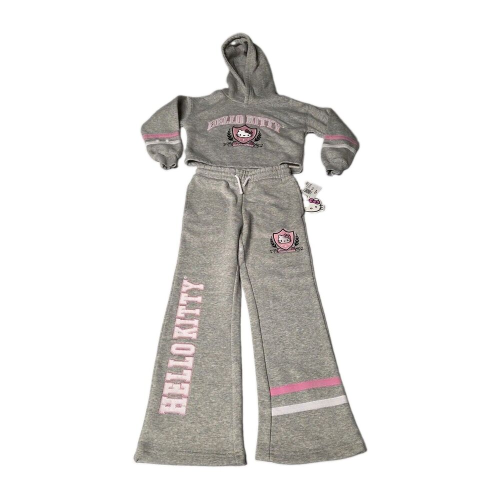 Sanrio Hello Kitty Forever 21 Kids Jogging Set Grey Size 5/6 Hoodie Joggers